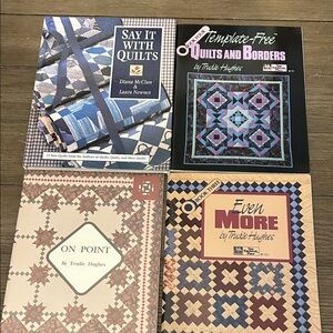 Vintage Quilting Books excellent condition 3 soft cover Trudie Hughes 1 hb